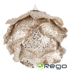 Winteria eglītes rotājums Snow Cone 8cm šampanieša krāsā