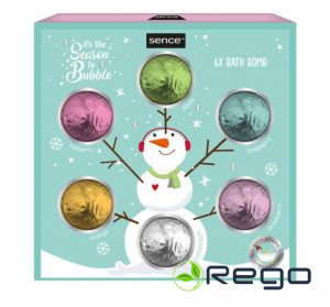 Sence dāvanu komplekts vannas bumbas Snowman Warm Wishes