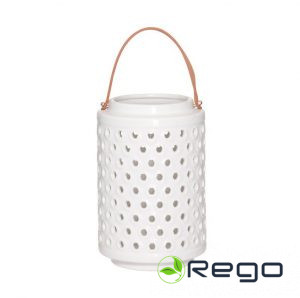 4Living laterna keramikas 24cm balta