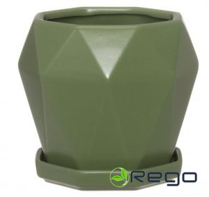 4Living puķu pods ar apakštasi Henna zaļš