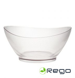 Salātu bļoda stikla ar strīpām