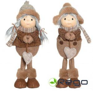 Winteria rūķu meitenīte ar sirsniņu (2 veidi) 35cm