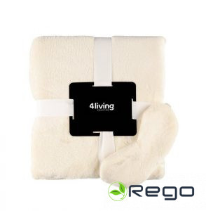 4Living pleds un acu maska 150x200cm balts