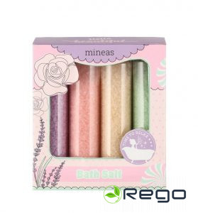 Mineas vannas sāls komplekts 4gab dažādi veidi