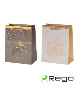 Winteria dāvanu maiss Golden 18x23x10cm mix