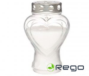 Kapu svece Sirds formā 60h