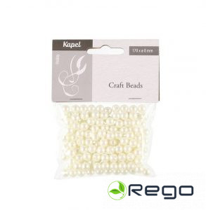 Kapel baltas pērlītes 8mm 170gab