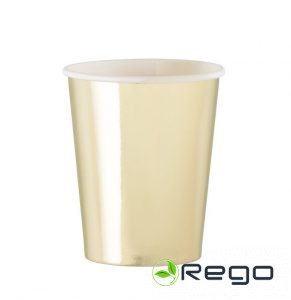 Festi papīra glāzes zelta 250ml 8gab