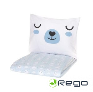 4Living gultas veļas komplekts Bear 150x210cm, 50x60cm, zils