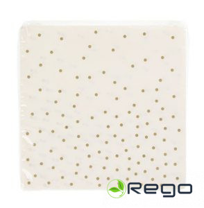 Festi salvetes ar zelta punktiņiem 33x33xm 20gab