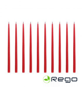 Antīksveces sarkanas 30cm 10gab