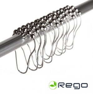 4Living dušas aizkaru āķi 12gab hroma