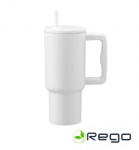 Maku Deal termo krūze ar salmiņu 900ml balta