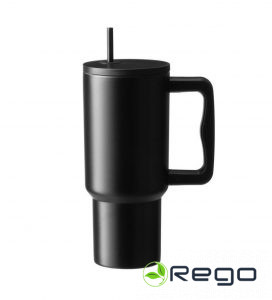 Maku Deal termo krūze ar salmiņu 900ml melna