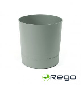 4Living puķu pods Aura ar paliktni 35cm zaļš