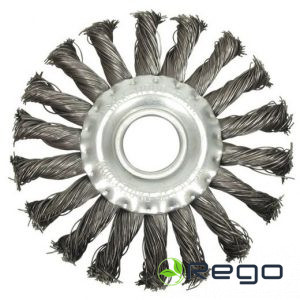 Diskveida birste 100mm, tērauda, žņaugveida (694220)