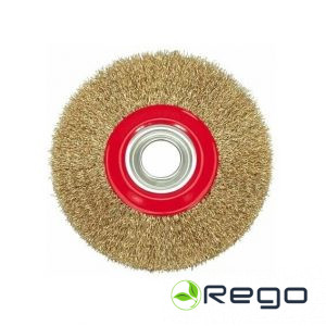 Diskveida birste D125mm,misiņa,gofrēta 6978 (694249)