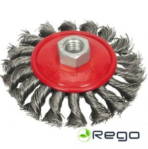 Diskveida birste D120mm, tērauda, žņaugveida M14 (694264)