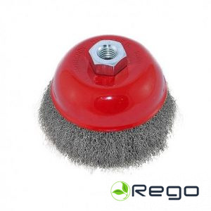 Konis. birste D-120mm, gofr.,ar vītni M14