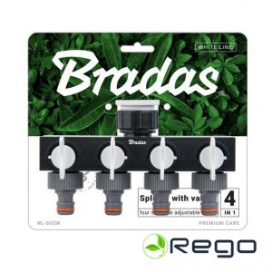 4-ceļu kolektors ar ventīliem WHITE LINE, WL-3033K