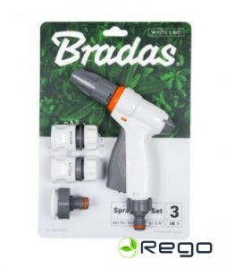 Komplekts: laistīšanas pistole + uzgaļi 1/2" WHITE LINE  WL-EN6TSET