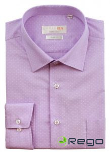 Vīriešu krekls violets ar pumpiniem izm.38,41,42,43