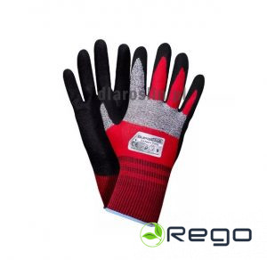 Darba cimdi neilona trikotāža ar Spandex un nitrila mikro putu matēto pārklāj.2k