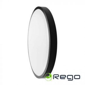 V-TAC 24W(2500Lm) LED kupolveida gaismeklis, IP44, apaļš, melns, neitrāli balta gaisma 4000