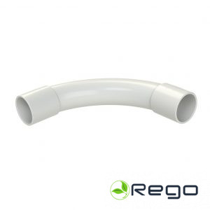 Līkums EVOEL caurulēm D=16mm halogēnbrīvs pelēks 50 gab/iep.