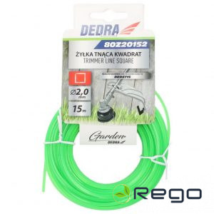 Dedra 80Z20152 Trimmera aukla 2,0mm / 15m kvadrātveida