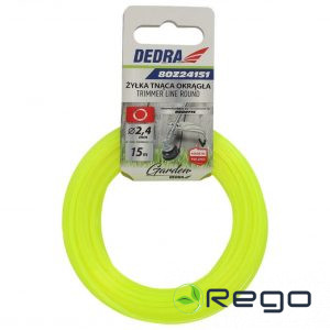 Dedra 80Z24151 Trimmera aukla 2,4mm / 15m apaļa