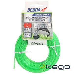 Dedra 80Z30151 Trimmera aukla 3,0mm / 15m apaļa