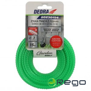 Dedra 80Z30154 Trimmera aukla 3,0mm / 15m zobaina, agresīvā līnija