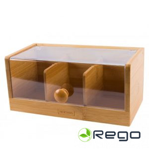 Tējas kaste ar 3 nodalījumiem 22x11x10cm