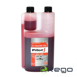Pilots pussintētiska eļļa 2T dzinējiem Red Line 1L ar dozatoru (888312)