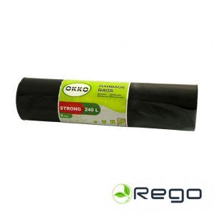 Plastm.Īpaši spēcīgi atkritumu maisi STRONG 240L 5gb.