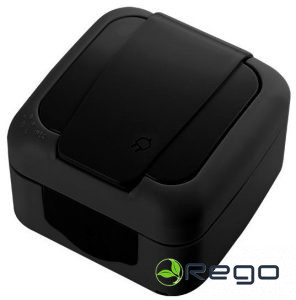 Rozete v/a melna IP54 Palmiye VIKO (90555108)