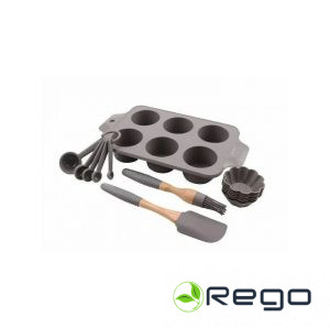 5 elementu silikona komplekts kēksiņu cepšanai