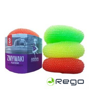 AZ plastmasas švammes trauku mazgāšanai  3gb 7.5x 7.5cm