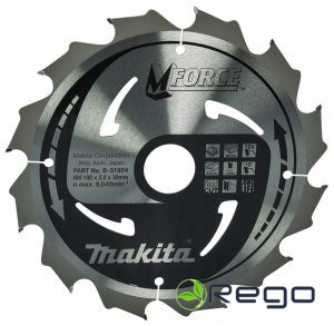 Makita T.C.T. Zāģripa M-FORCE 190X2X30mm 15° T12 (B-31974)