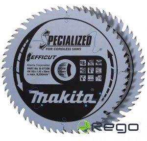 Makita Zāģripa 165x1.45x20mm 23° T56 T.C.T. EFFICUT 2gab. (B-57336-2)