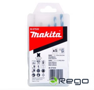 Makita SDS-PLUS urbju 5gab komplekts komplekts metālam/kokam B-57532