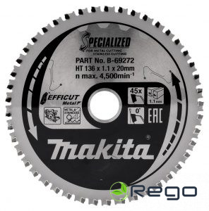 Makita Zāģripa EFFICUT METAL 150X1.1X20mm 0° T33 T.C.T. (B-69288)