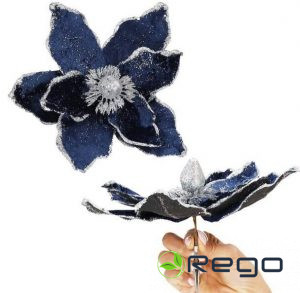 Springos magnolijas zieds 20cm CA1228 zils