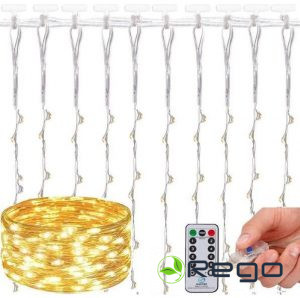 Ziemassvētku lampiņas Springos CL4022 300 LED, silti balta, 3x3m