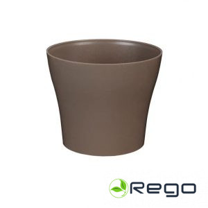 Puķu pods Tulipan 19cm pelēks plastmasas