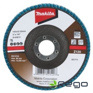 Makita Lameļu slīpdisks Economy type 125x22.23 Z120 Metālam, Inox D-63812