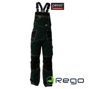 Pesso Darba puskombinezons tumši zaļš/ melns 60-62/188 (DPCZ62-176)