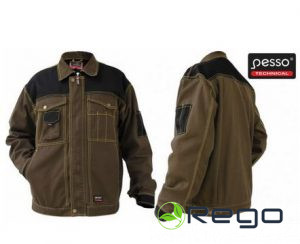 Darba jaka Canvas, dark brown/black XL, Pesso