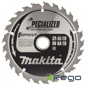 Makita Zāģripa kokam 150X1.4X20mm 23° T25 EFFICUT T.C.T. (E-06890)